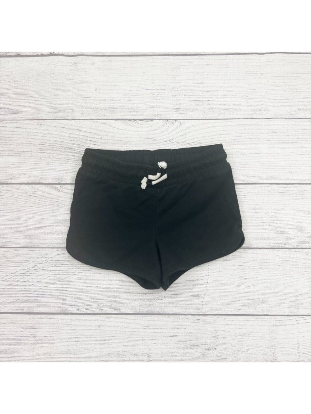 Cat & Jack Girls Black Elastic Waist Drawstring Shorts XS 4-5